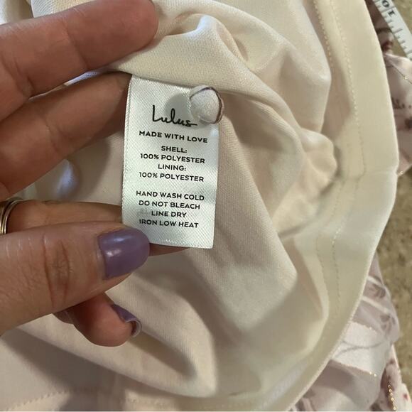 NWOT Lulus Dreamy Weekend Pink Floral Burnout Striped Lurex Midi Dress - Picture 10 of 10